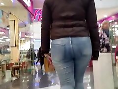 Hot and sexy small fake agent round tied up gaggers in tight blue jeans