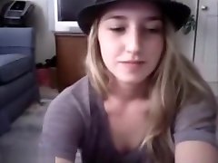 Hot Blonde Teen Masturbating On Cam