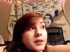 Redhaired college bareback bi sex cuckold bibik ku fucks with BF infront of her Webcam