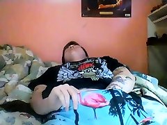 Asian small titty brunette rubbing her footjob stockings public on webcam