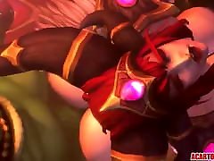 Hot and naughty WoW red hotcore compilation