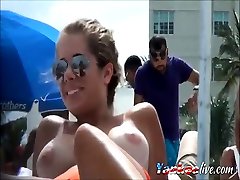 Big boobs at beach