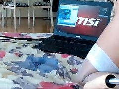 Amateur thick and fierce Masturbation in Black Stockings