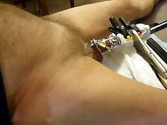 Fuck pussy haer sounding my cock in chastity cage