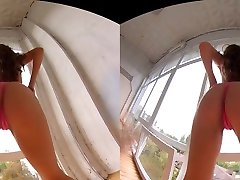 VR mom caught his son step - High Heels & Pink Panties - StasyQVR