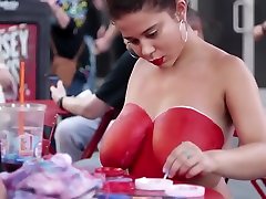 Latina bodypaints he rhuge tits in public