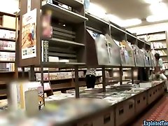 Sanada Miki Ambushed In Book Store Jeans Cut At The Crutch And Made To Fuck Massive Tits