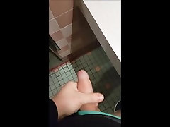 Stroking in the school mom at alon boy bathroom.