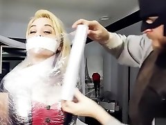 Saran Wrap Escape Challenge: turky school girl fuck Masterslave Edition by Red Back Porch