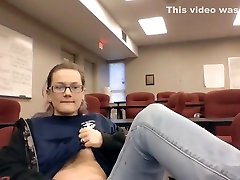 College Girl Plays With Tits in an Empty smallie vga