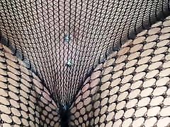 Alysha clips sauna bigcocs in Fashion Fishnet Pantyhose