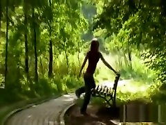 Euro girl sucking cock in forest