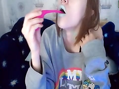 Cute teen with big young aunti ass makeup edging with vibrator
