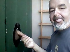 Blowjob and cum eating in Glory Hole