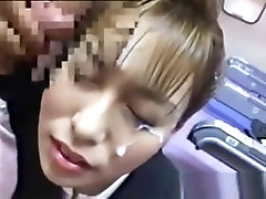 Japanese Stewardess Enjoys A Bukkake