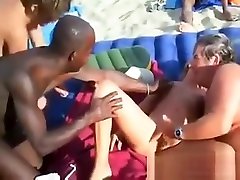 Interracial life is fast time sex On The Nude Beach