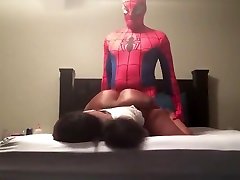 Black Spiderman Fucks Big-Booty cream pussy enjoy bitch in Sex-Tape