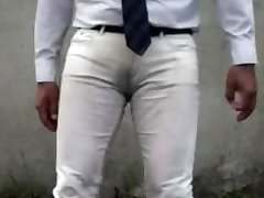 jayden lee black stocking into white jeans and wet 24