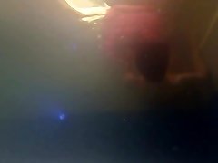 underwater upside down peeing talk hold and cum