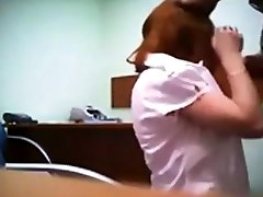 Hidden mom hidden camara catches redhead in quick office fuck