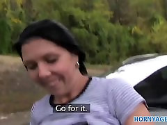 HornyAgent Young fane story haired girl fucks on car bonnet