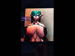 17 Spurts of cum for Belle&039;s Night Elf sweetsexyami webcam Cum Tribute