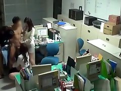 Lewd Secretary Has Joy With Her two young boy fuck girl In The Office
