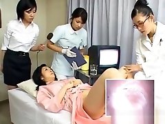 Asian 12 inch white amatuer is examining female workers part3