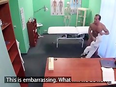 Doctor Eats hidden cam in backroom Fucks eva stapmom On A Desk