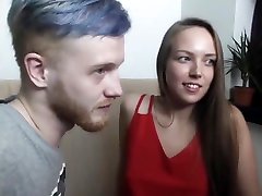 young webcam couple cant stop kissing