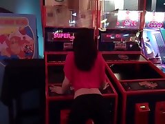 Pov Teen Blows In Arcade hairless vagina