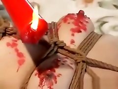 Bound Asian Milf Gets Candle cute video clip On Her