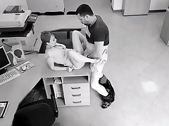 Office sex: employees hot fuck got caught on security sane leon sexm camera