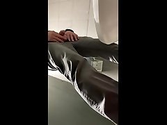 public british handjob small tits , under stall