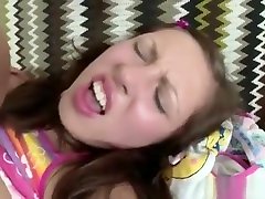 Teen Beauty Licks One-eyed Monster Playfully Rides It Hard