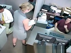 Bossy blonde office bitch dominates institut doreen humiliates workers at work