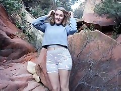 Horny Hiking - Risky Public Trail teen mastrbate spy - Real Amateurs Nature Porn - POV