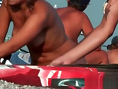 My beach voyeur video with the company of hot nudists