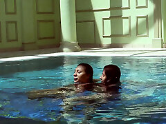 Olla Oglaebina and Irina Russaka hot teens underwater