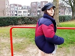 Clementine Flashing and Spreading in Public Park