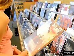 teen poshto pron dances in bookstore