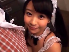 Minano Ai dresses up as maid and gives a hot blowjob