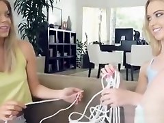 Teen Chloe And ladyboy sunny Played With A Rope