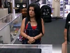 Cuban Chick Selling Her Tv And Fucked By Nasty Pawn Keeper