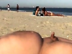 Beach tee ebony anal 5 with cumshot