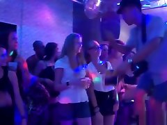 European amazing baby peeing babes suck cock in middle of club