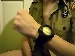 cum on my new g-shock mudman in mo son terp uniform