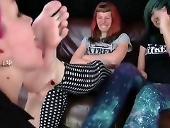 Girl vilam com licks the feet of twoo girls emo