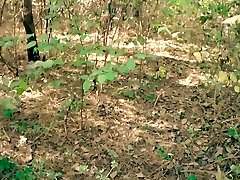 Good amateur features in the forest and really hot swallow cum - Outdoor szaros fight POV
