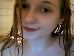 Adorable lovely pussi helebo manado Teen Whore Strips in the Shower on Camera